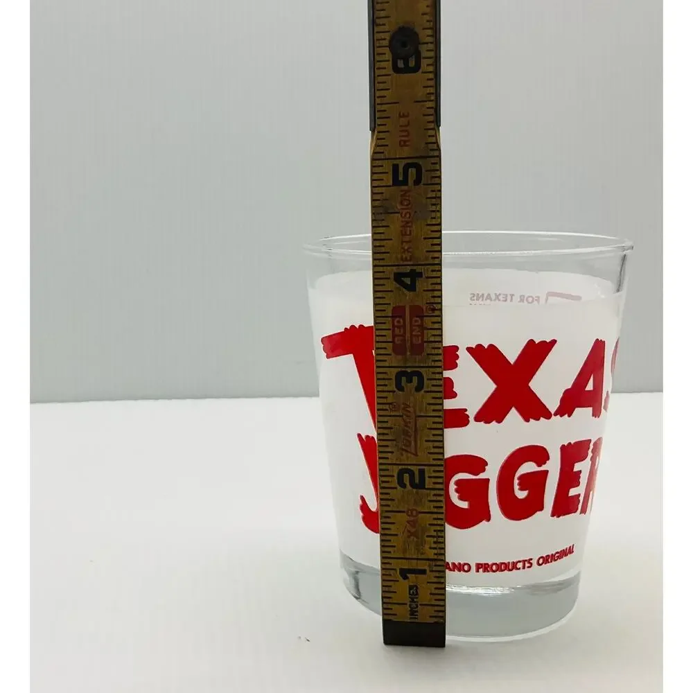 Vintage Texas Jigger Shot Glass Red & White - NANO Products